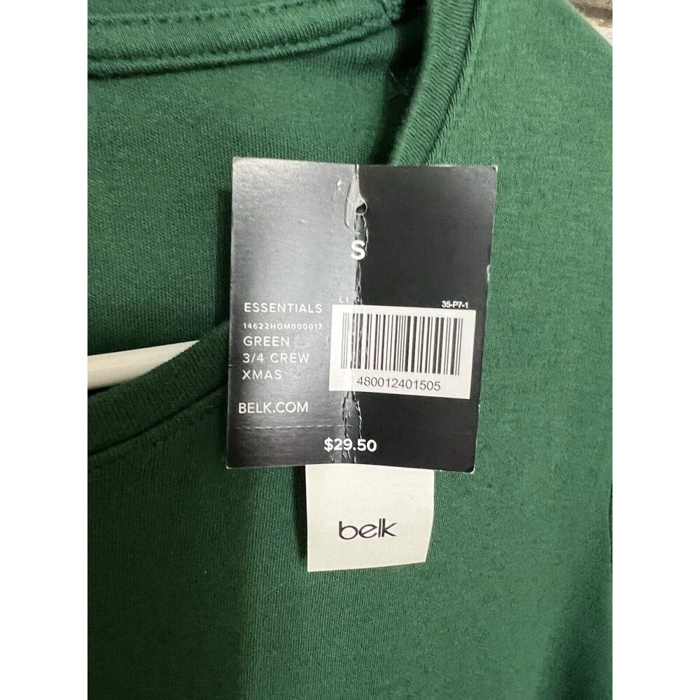 KIM ROGERS NWT Women's Christmas Boston Terrier With Antlers Top Green Small - Picture 2 of 9